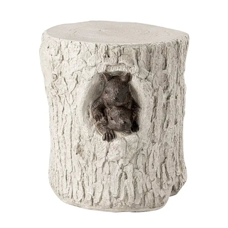 Tabouret d'appoint en forme de souche COSIEST, style antique, pour l'extérieur