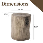 Tabouret d'appoint en forme de souche COSIEST, style antique, pour l'extérieur