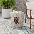 Tabouret d'appoint en forme de souche COSIEST, style antique, pour l'extérieur