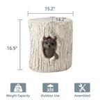 Tabouret d'appoint en forme de souche COSIEST, style antique, pour l'extérieur