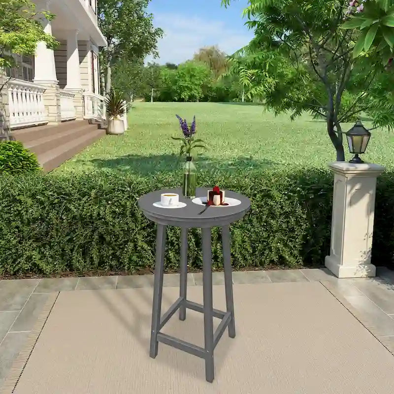 Clihome HIPS Outdoor Bar Height Bistro Table
