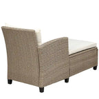 Salon, Extérieur, Ensembles de mobilier de patio, Canapé sectionnel en rotin 4 pièces avec coussins d'assise
