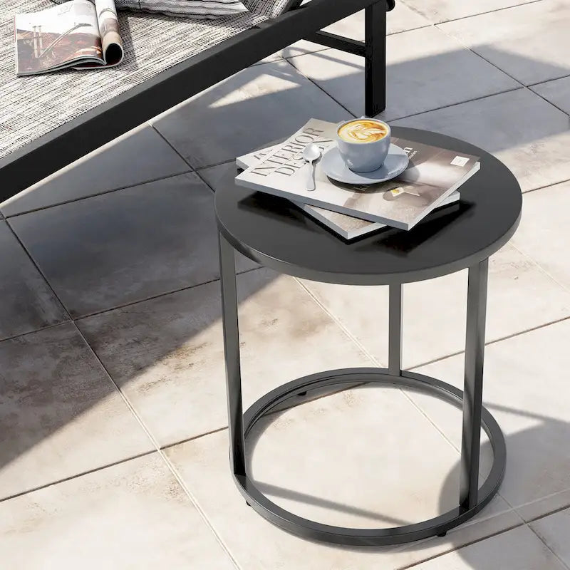 Crestlive Products Outdoor Modern Metal Round Side Table