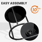 Table d'appoint ronde moderne en métal pour l'extérieur Crestlive Products