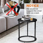 Table d'appoint ronde moderne en métal pour l'extérieur Crestlive Products
