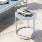 Table d'appoint ronde moderne en métal pour l'extérieur Crestlive Products