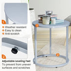 Table d'appoint ronde moderne en métal pour l'extérieur Crestlive Products