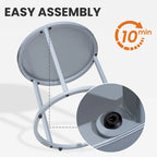 Table d'appoint ronde moderne en métal pour l'extérieur Crestlive Products