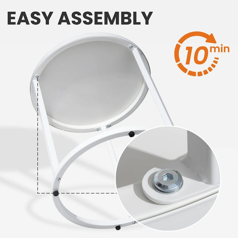 Table d'appoint ronde moderne en métal pour l'extérieur Crestlive Products
