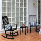 Ensemble de 3 fauteuils à bascule d'extérieur en bois Alston de Cambridge Casual