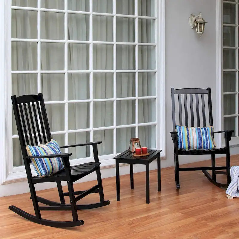 Ensemble de 3 fauteuils à bascule d'extérieur en bois Alston de Cambridge Casual