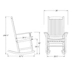 Ensemble de 3 fauteuils à bascule d'extérieur en bois Alston de Cambridge Casual
