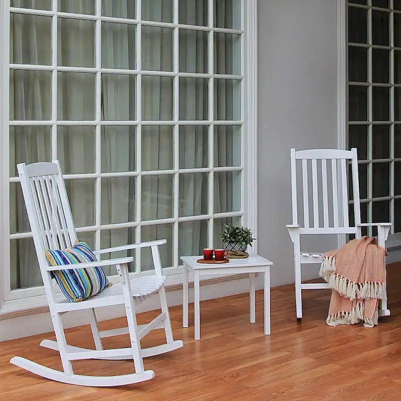 Ensemble de 3 fauteuils à bascule d'extérieur en bois Alston de Cambridge Casual