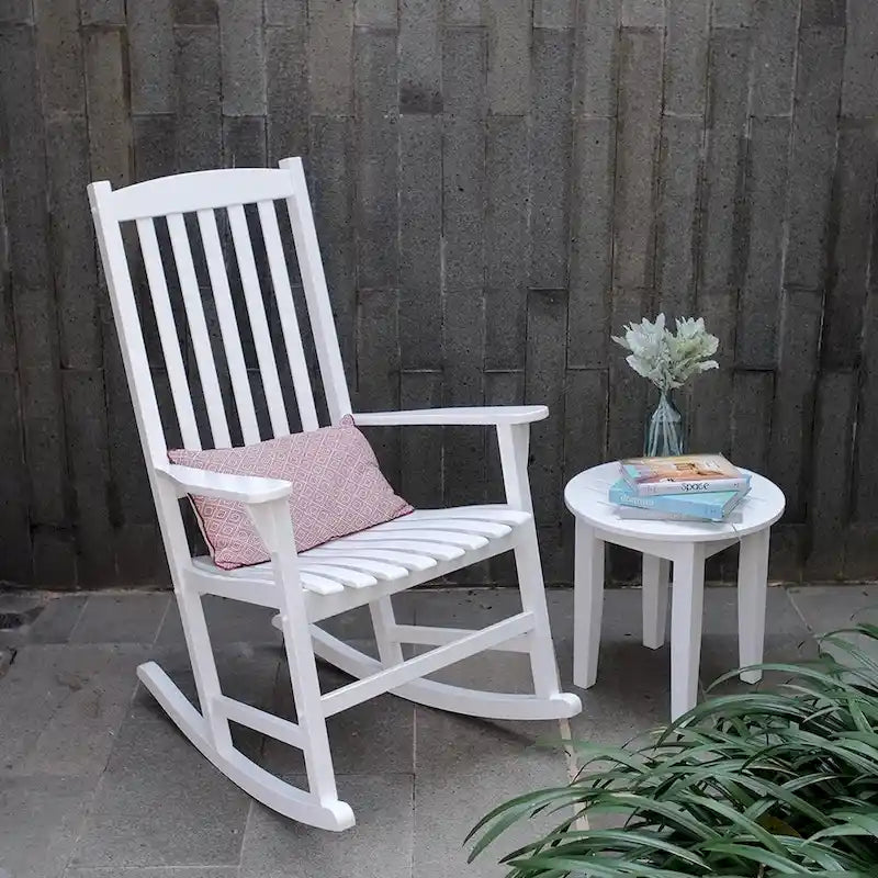 Ensemble de 3 fauteuils à bascule d'extérieur en bois Alston de Cambridge Casual