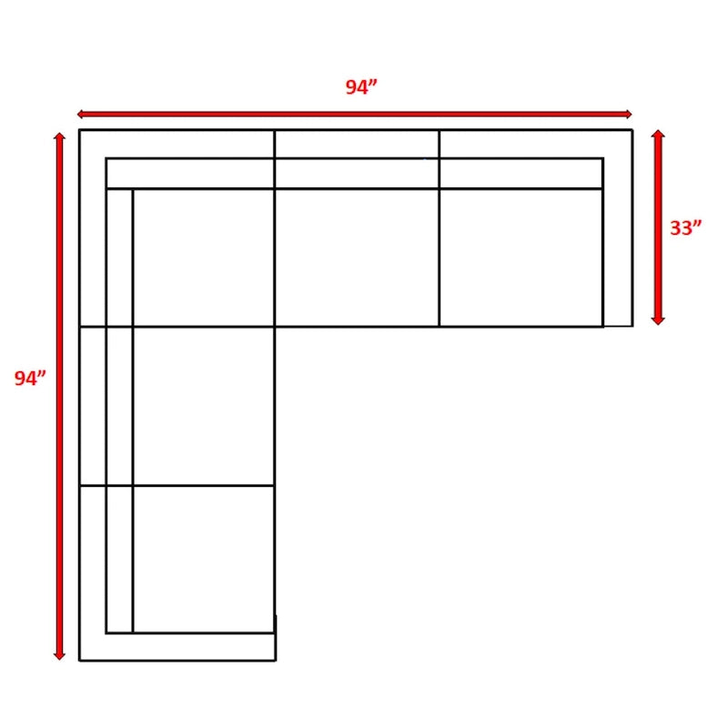 Canapé d'angle d'extérieur LSI 94 en osier avec coussins