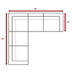 Canapé d'angle d'extérieur LSI 94 en osier avec coussins