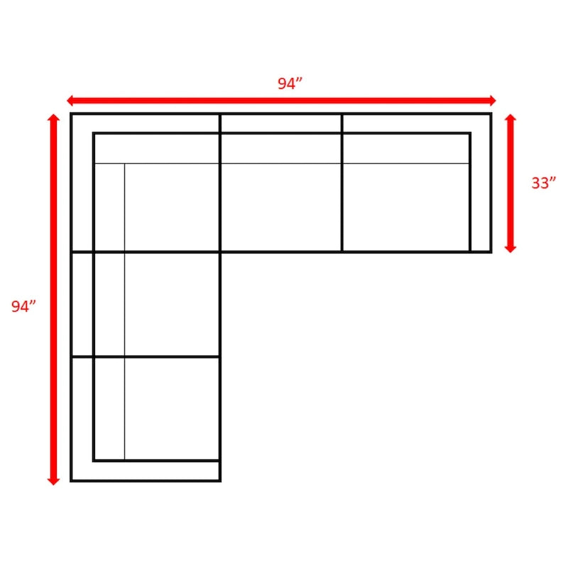 Canapé d'angle d'extérieur LSI 94 en osier avec coussins