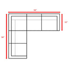 Canapé d'angle d'extérieur LSI 94 en osier avec coussins