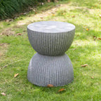 Table d'appoint en béton léger Adeco, pour l'intérieur et l'extérieur