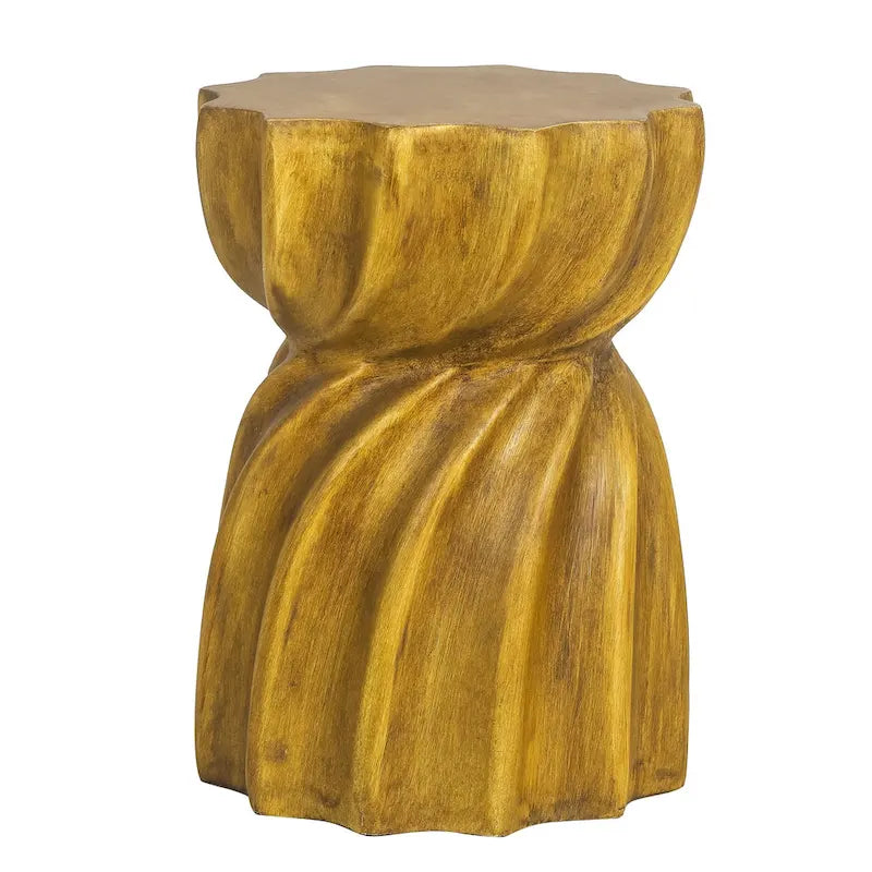 Table d'appoint en béton léger Adeco, pour l'intérieur et l'extérieur
