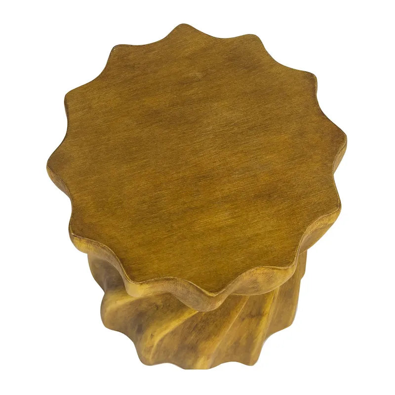 Table d'appoint en béton léger Adeco, pour l'intérieur et l'extérieur