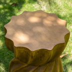 Table d'appoint en béton léger Adeco, pour l'intérieur et l'extérieur