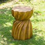 Table d'appoint en béton léger Adeco, pour l'intérieur et l'extérieur