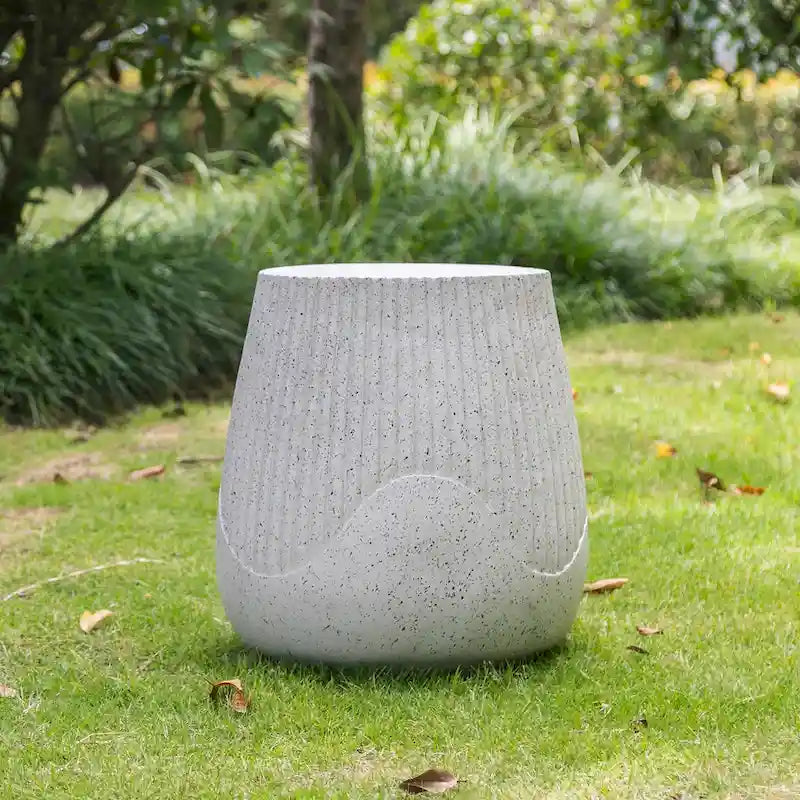 Table d'appoint en béton léger Adeco, pour l'intérieur et l'extérieur