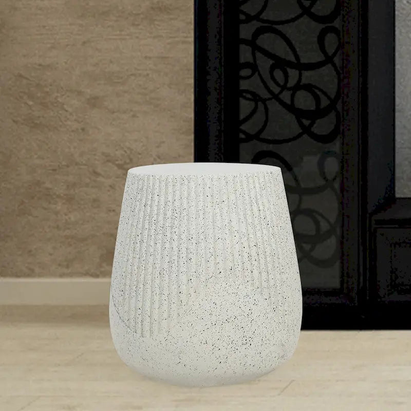 Table d'appoint en béton léger Adeco, pour l'intérieur et l'extérieur