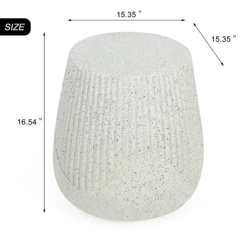 Table d'appoint en béton léger Adeco, pour l'intérieur et l'extérieur