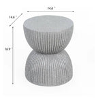 Table d'appoint en béton léger Adeco, pour l'intérieur et l'extérieur