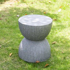 Table d'appoint en béton léger Adeco, pour l'intérieur et l'extérieur