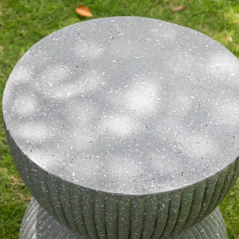 Table d'appoint en béton léger Adeco, pour l'intérieur et l'extérieur