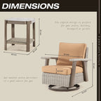 Fauteuil à bascule pivotant Cozywor en osier pour patio