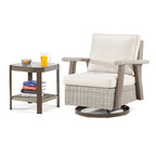 Fauteuil à bascule pivotant Cozywor en osier pour patio
