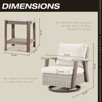 Fauteuil à bascule pivotant Cozywor en osier pour patio