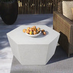Table basse de jardin hexagonale UPHA de 28 pouces en oxyde de magnésium