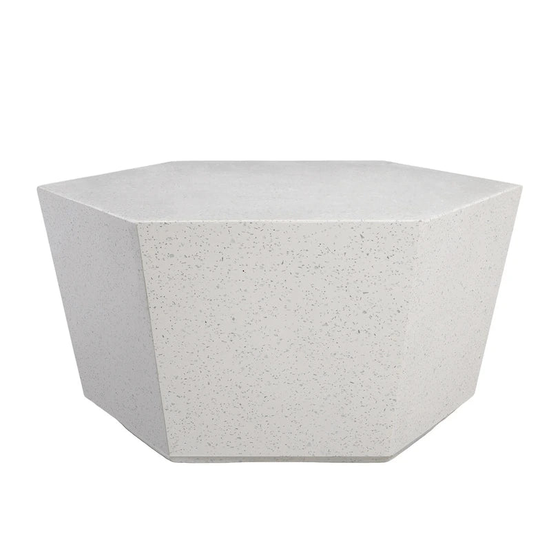 Table basse de jardin hexagonale UPHA de 28 pouces en oxyde de magnésium