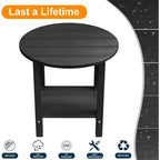 WINSOON Tables d'appoint d'extérieur à 2 niveaux HIPS, toutes saisons, Tables Adirondack