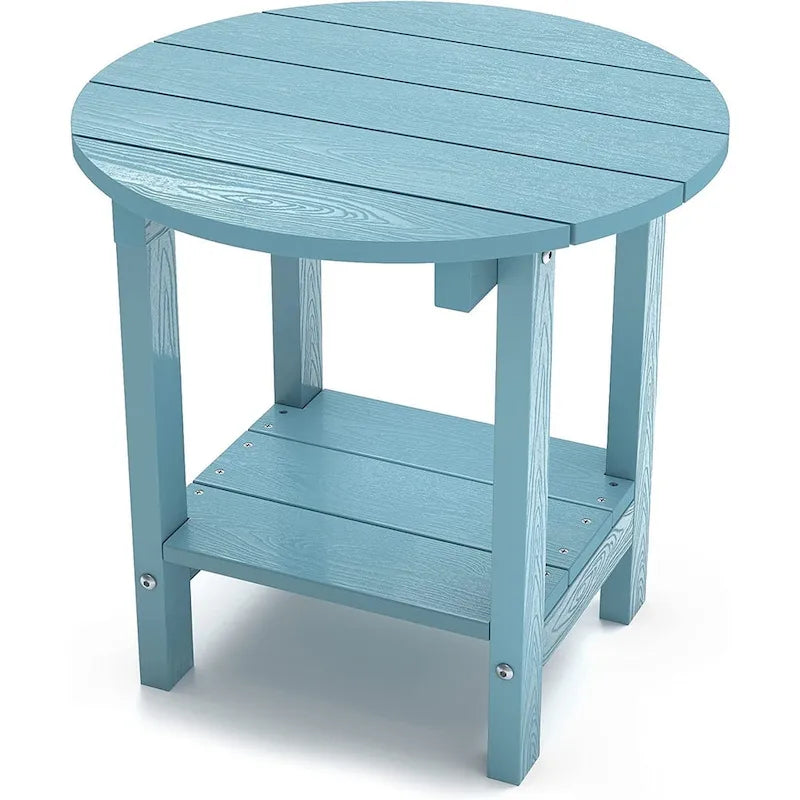 WINSOON Tables d'appoint d'extérieur à 2 niveaux HIPS, toutes saisons, Tables Adirondack