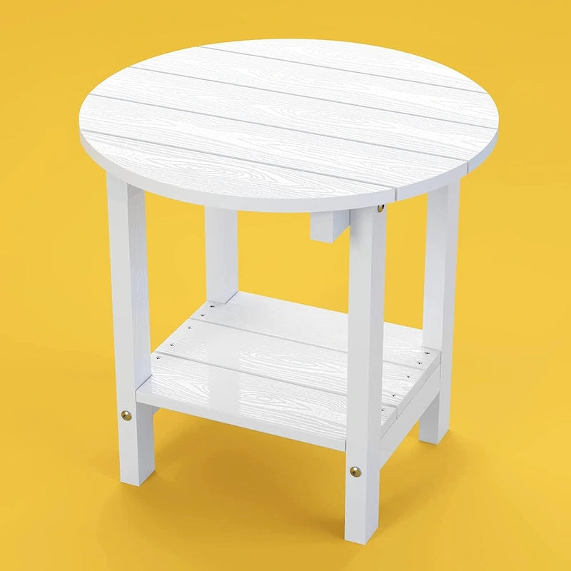 WINSOON Tables d'appoint d'extérieur à 2 niveaux HIPS, toutes saisons, Tables Adirondack
