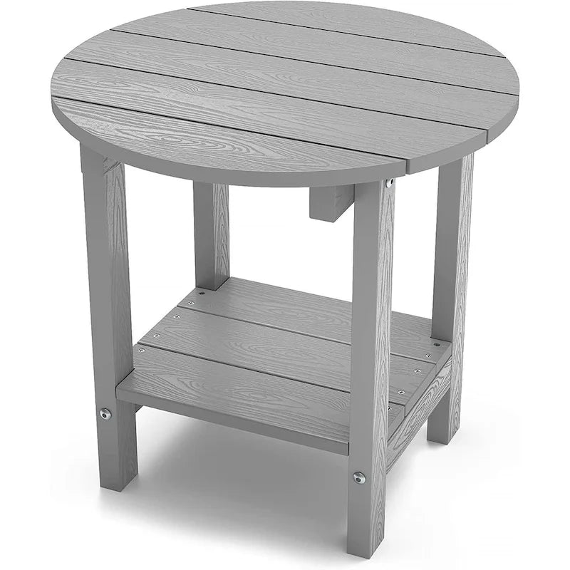 WINSOON Tables d'appoint d'extérieur à 2 niveaux HIPS, toutes saisons, Tables Adirondack