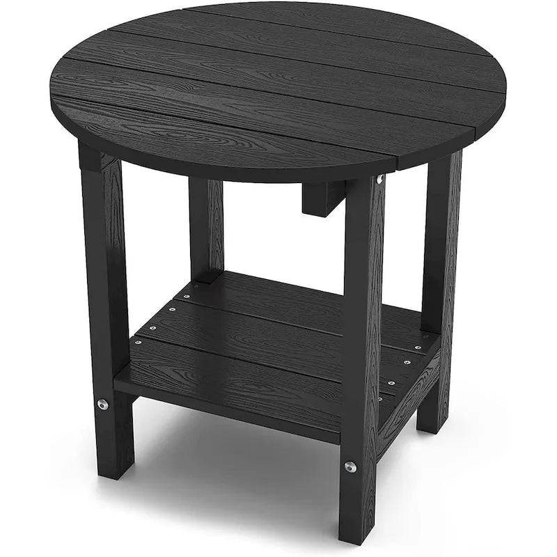WINSOON Tables d'appoint d'extérieur à 2 niveaux HIPS, toutes saisons, Tables Adirondack
