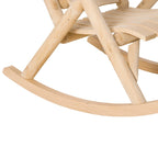 Fauteuil à bascule Outsunny Adirondack rustique d'extérieur, rocking chair de patio en bois de sapin au design bûche à lattes pour la détente sur la véranda ou dans le jardin