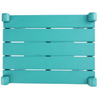 Table carrée d'extérieur Polytrends Laguna en PEHD toutes saisons à deux étagères pour patio