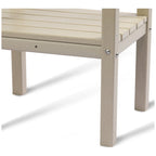 Table carrée d'extérieur Polytrends Laguna en PEHD toutes saisons à deux étagères pour patio