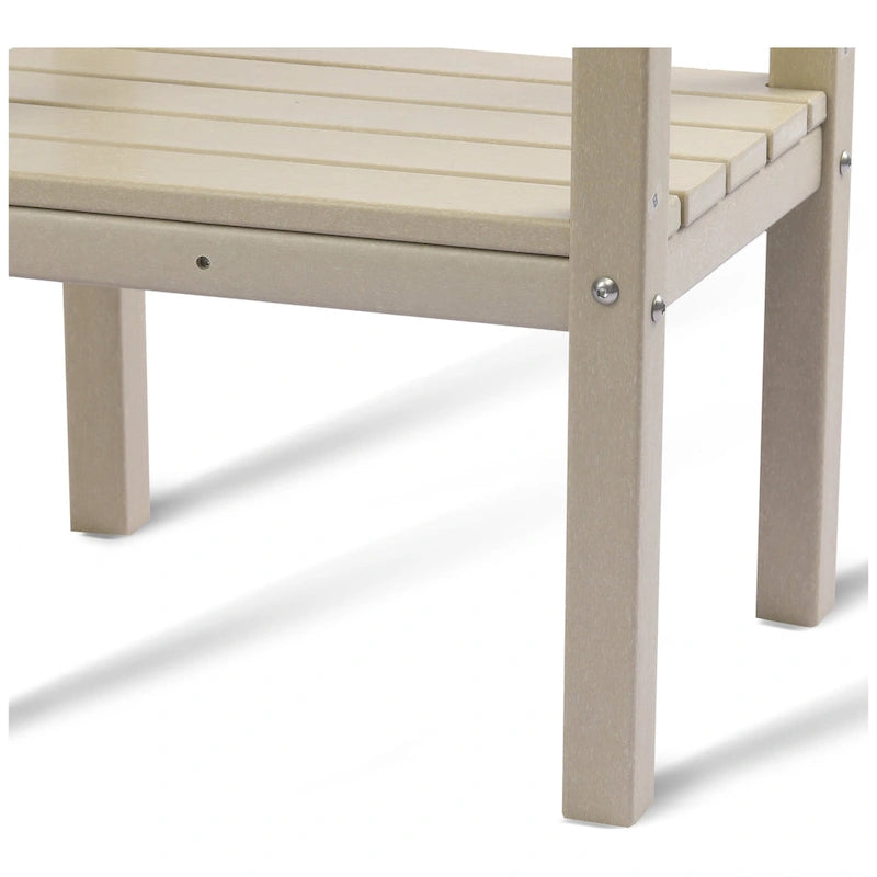 Table carrée d'extérieur Polytrends Laguna en PEHD toutes saisons à deux étagères pour patio