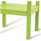 Table carrée d'extérieur Polytrends Laguna en PEHD toutes saisons à deux étagères pour patio