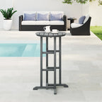 Polytrends Laguna Table de bar bistrot ronde 24'' d'extérieur en PEHD tout temps