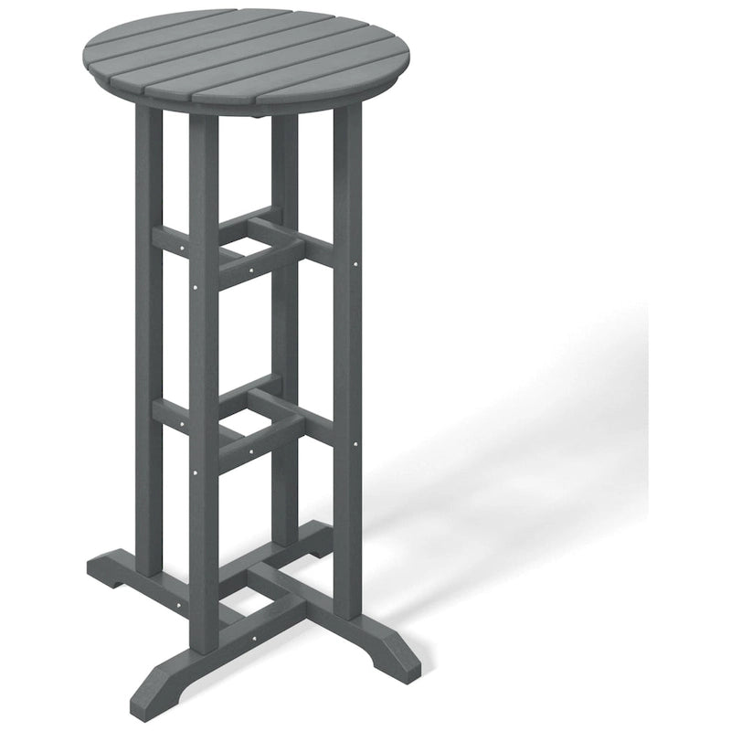 Polytrends Laguna Table de bar bistrot ronde 24'' d'extérieur en PEHD tout temps